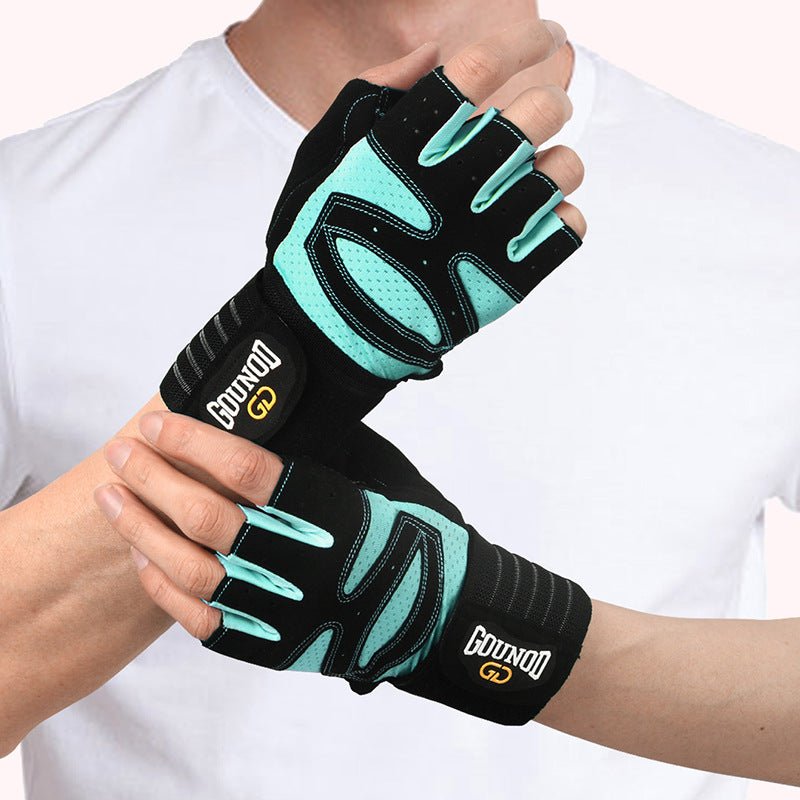 Gym Gloves - XL - Black And Blue Anti - Slip Weightlifting - Factory Direct Shop