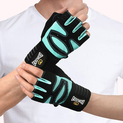 Gym Gloves - XL - Black And Blue Anti - Slip Weightlifting - Factory Direct Shop