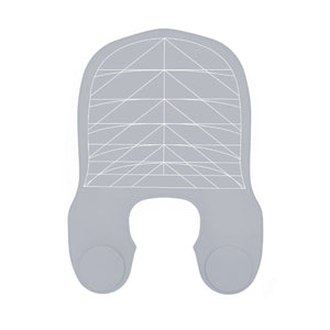 Gray Striped Silicone Hairdressing Cape - Extended Oversized Shoulder Pad for Hair Dyeing and Perming