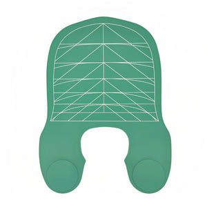 Green Striped Silicone Hairdressing Cape - Extended Oversized Shoulder Pad for Hair Dyeing and Perming