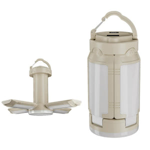 White Foldable LED Camping Lantern with 6 Modes & Type-C Output