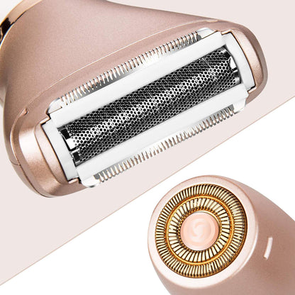2-in-1 Women's Hair Removal Device - Electric Shaver & Facial Epilator, USB Rechargeable, Waterproof