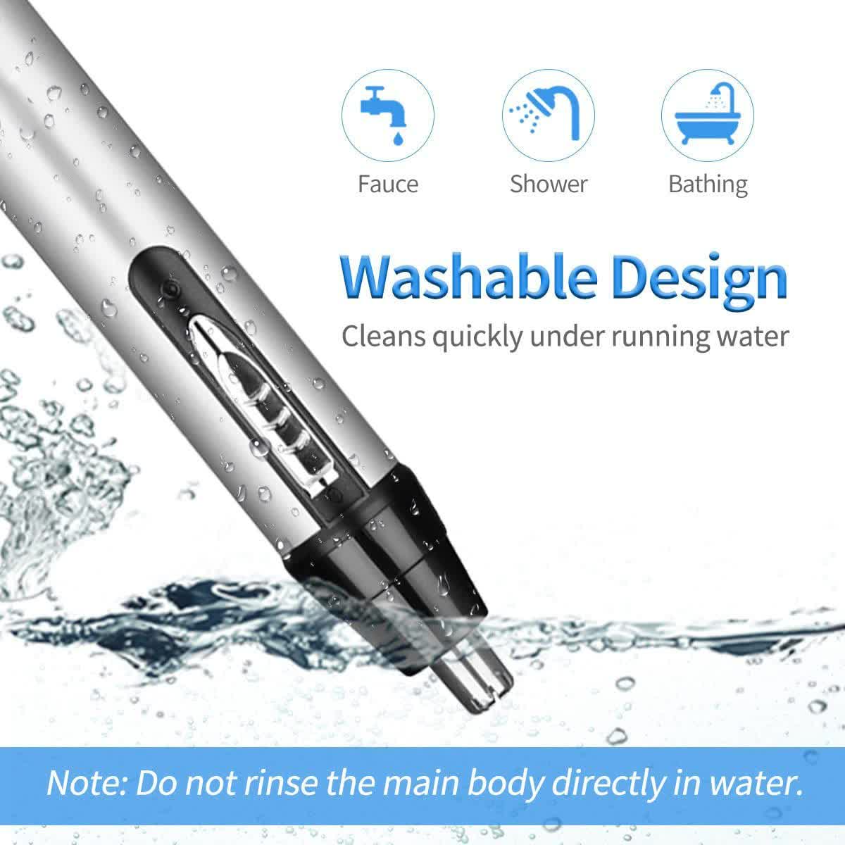 4-in-1 Electric Nose & Ear Hair Trimmer Set - USB Rechargeable Grooming Kit