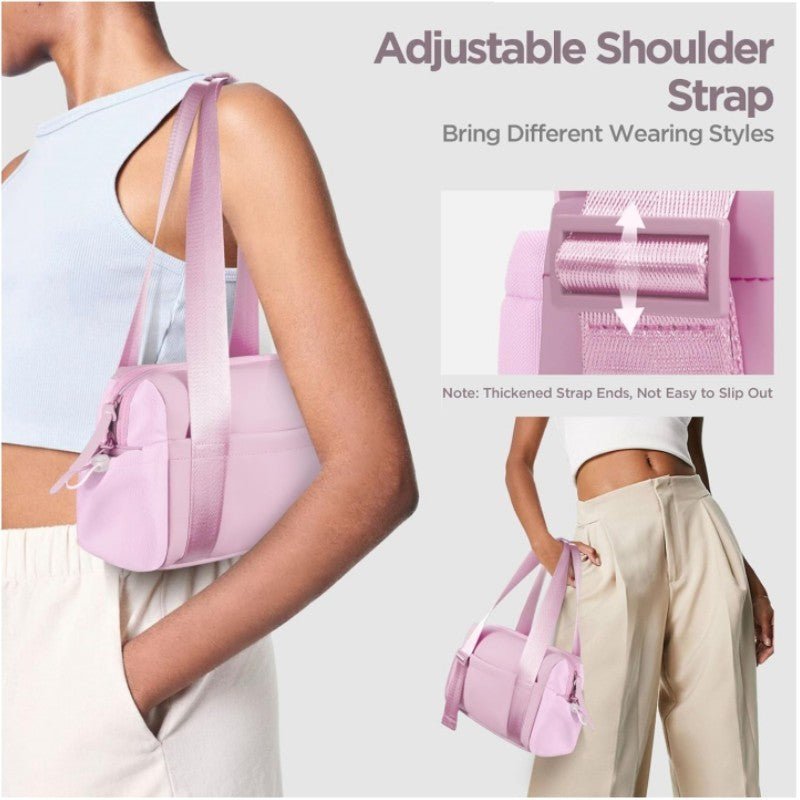Stylish Pink Mini Gym Bag & Travel Tote - Compact Duffel with Wet Pocket, Luggage Sleeve & Multiple Compartments - Factory Direct Shop
