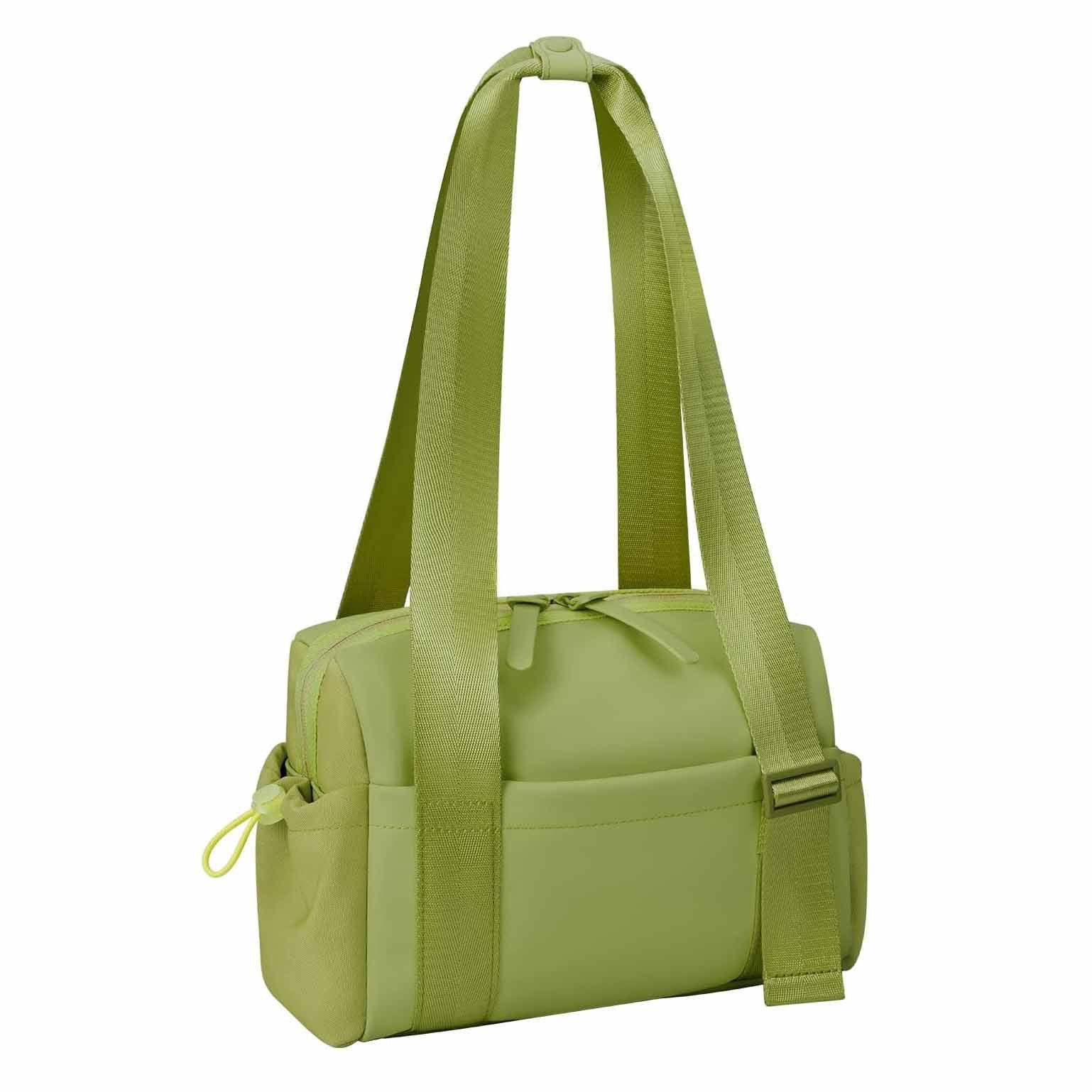 Stylish Green Mini Gym Bag & Travel Tote - Compact Duffel with Wet Pocket, Luggage Sleeve & Multiple Compartments - Factory Direct Shop
