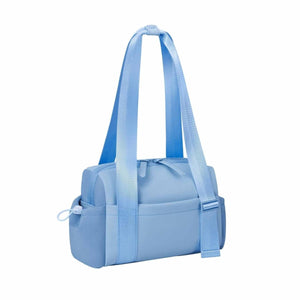 Stylish Blue Mini Gym Bag & Travel Tote - Compact Duffel with Wet Pocket, Luggage Sleeve & Multiple Compartments - Factory Direct Shop
