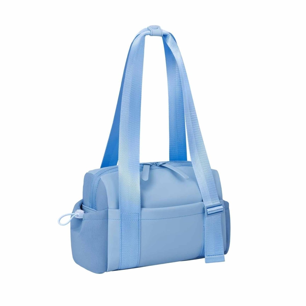 Stylish Blue Mini Gym Bag & Travel Tote - Compact Duffel with Wet Pocket, Luggage Sleeve & Multiple Compartments - Factory Direct Shop
