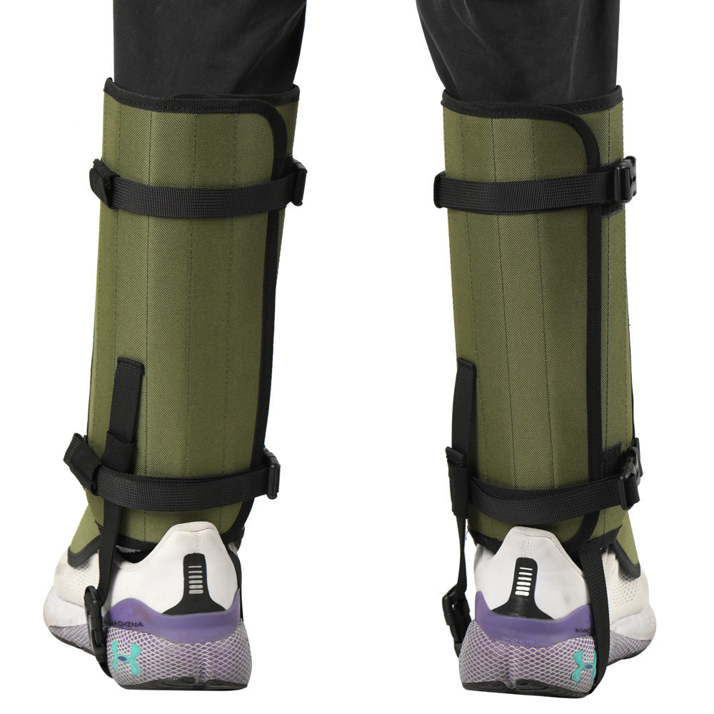 Outdoor Anti-Snake Bite Leg Guards - Hiking Camping Knee Protectors, Snow Shoe Covers, Leg Sleeves, Green