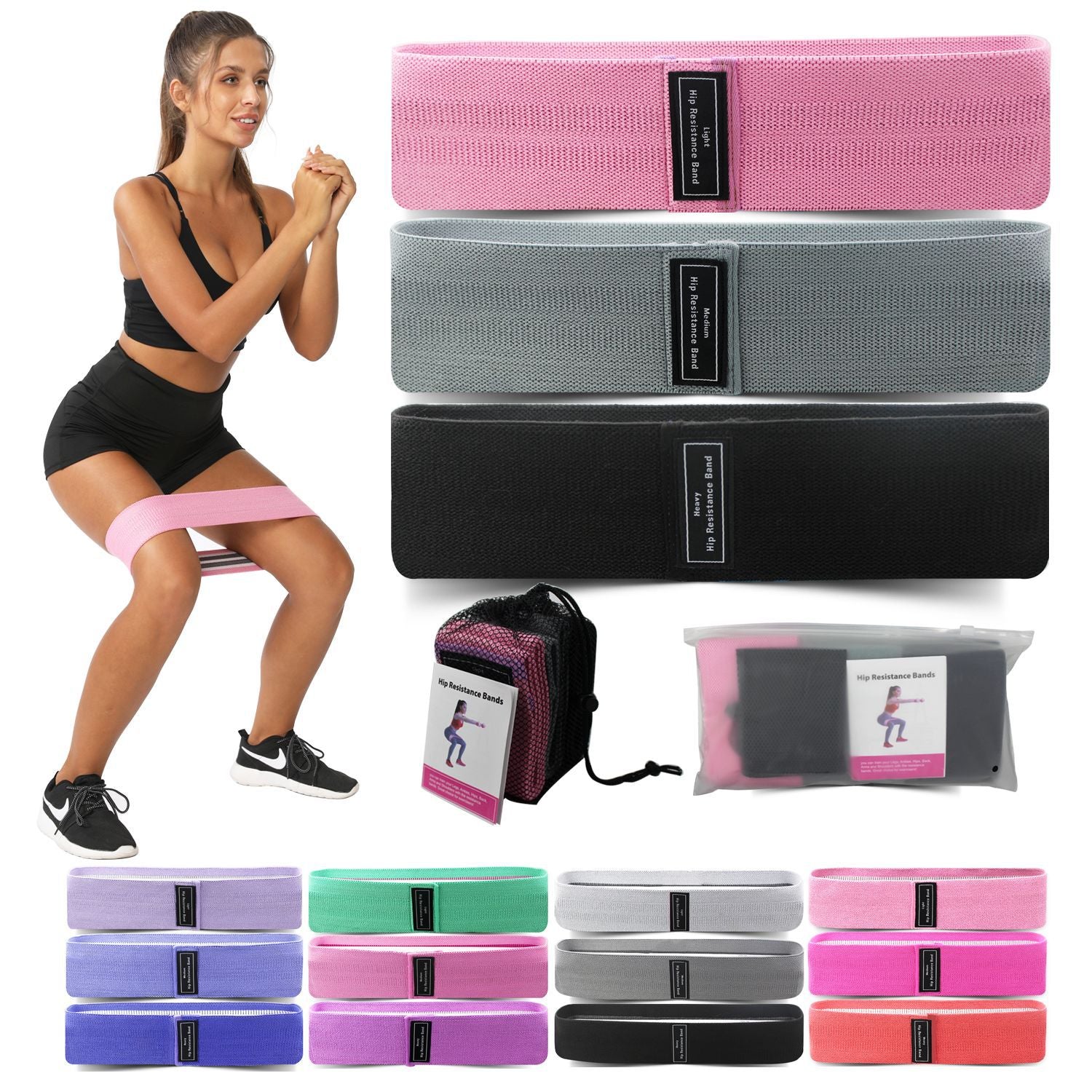 Purple Colour Scheme Fabric Resistance Bands Set - 3 Levels Non-Slip Hip Bands for Strength Training

Enhance your strength training with our Resistance Bands Set in a gorgeous purple colour scheme. Made from high-quality fabric, these bands offer 3 levels of resistance to target different muscle groups. Non-slip design ensures a safe and effective workout. Upgrade your fitness routine now!
