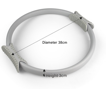 2 PCS Red 38cm Pilates Ring Circle with Comfort Foam Handles for Core & Muscle Toning