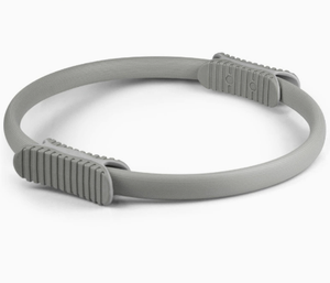 2 PCS Grey 38cm Pilates Ring Circle with Comfort Foam Handles for Core & Muscle Toning
