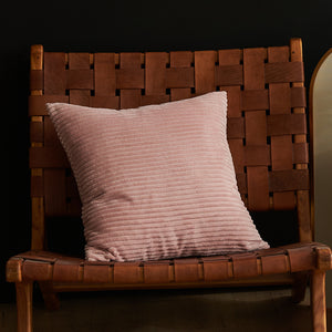 Light Pink Set of 4 Corduroy Pillow Covers - Solid Color Minimalist Throw Cushion Covers - 45x45cm (Pillow Inserts are NOT Included)