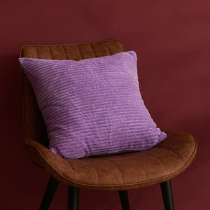 Dark Purple Set of 4 Corduroy Pillow Covers - Solid Color Minimalist Throw Cushion Covers - 45x45cm (Pillow Inserts are NOT Included)