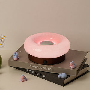 Pink Donut Table Lamp - Rechargeable Touch Control LED