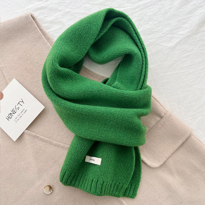 Green Luxurious 100% Wool Scarf for Women and Men - Soft, Warm, and Stylish