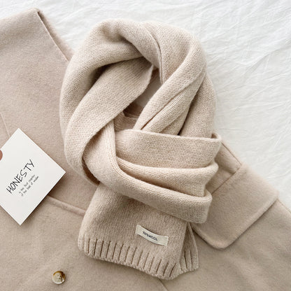 Beige Luxurious 100% Wool Scarf for Women and Men - Soft, Warm, and Stylish