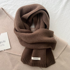 Coffee Luxurious 100% Wool Scarf for Women and Men - Soft, Warm, and Stylish