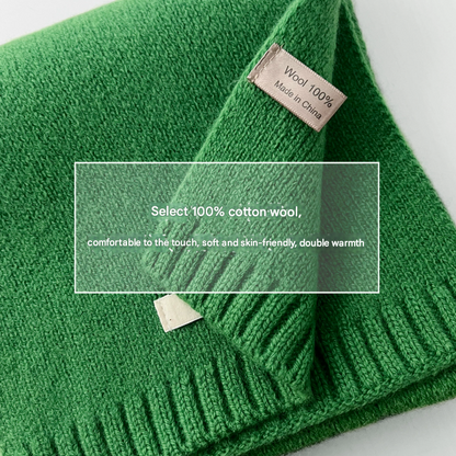 Coffee Luxurious 100% Wool Scarf for Women and Men - Soft, Warm, and Stylish