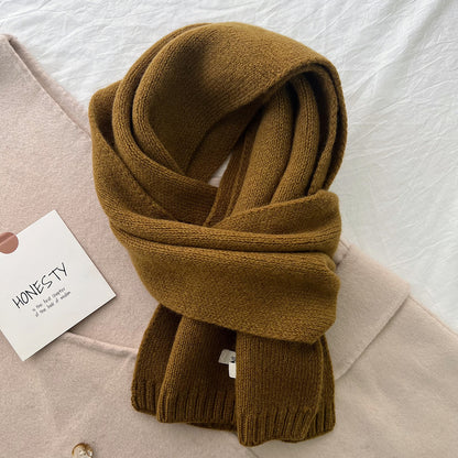 Yellow-brown Luxurious 100% Wool Scarf for Women and Men - Soft, Warm, and Stylish