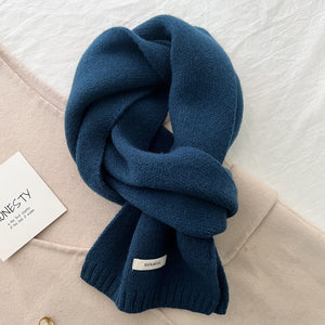 Blue Luxurious 100% Wool Scarf for Women and Men - Soft, Warm, and Stylish