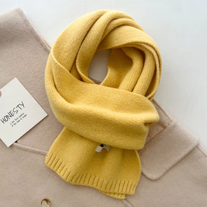 Yellow Luxurious 100% Wool Scarf for Women and Men - Soft, Warm, and Stylish