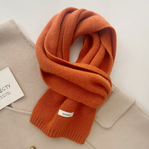 Orange Luxurious 100% Wool Scarf for Women and Men - Soft, Warm, and Stylish