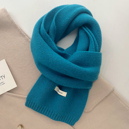 Blue Luxurious 100% Wool Scarf for Women and Men - Soft, Warm, and Stylish