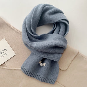 Grey Blue Luxurious 100% Wool Scarf for Women and Men - Soft, Warm, and Stylish