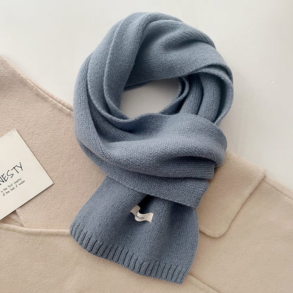 Grey Blue Luxurious 100% Wool Scarf for Women and Men - Soft, Warm, and Stylish