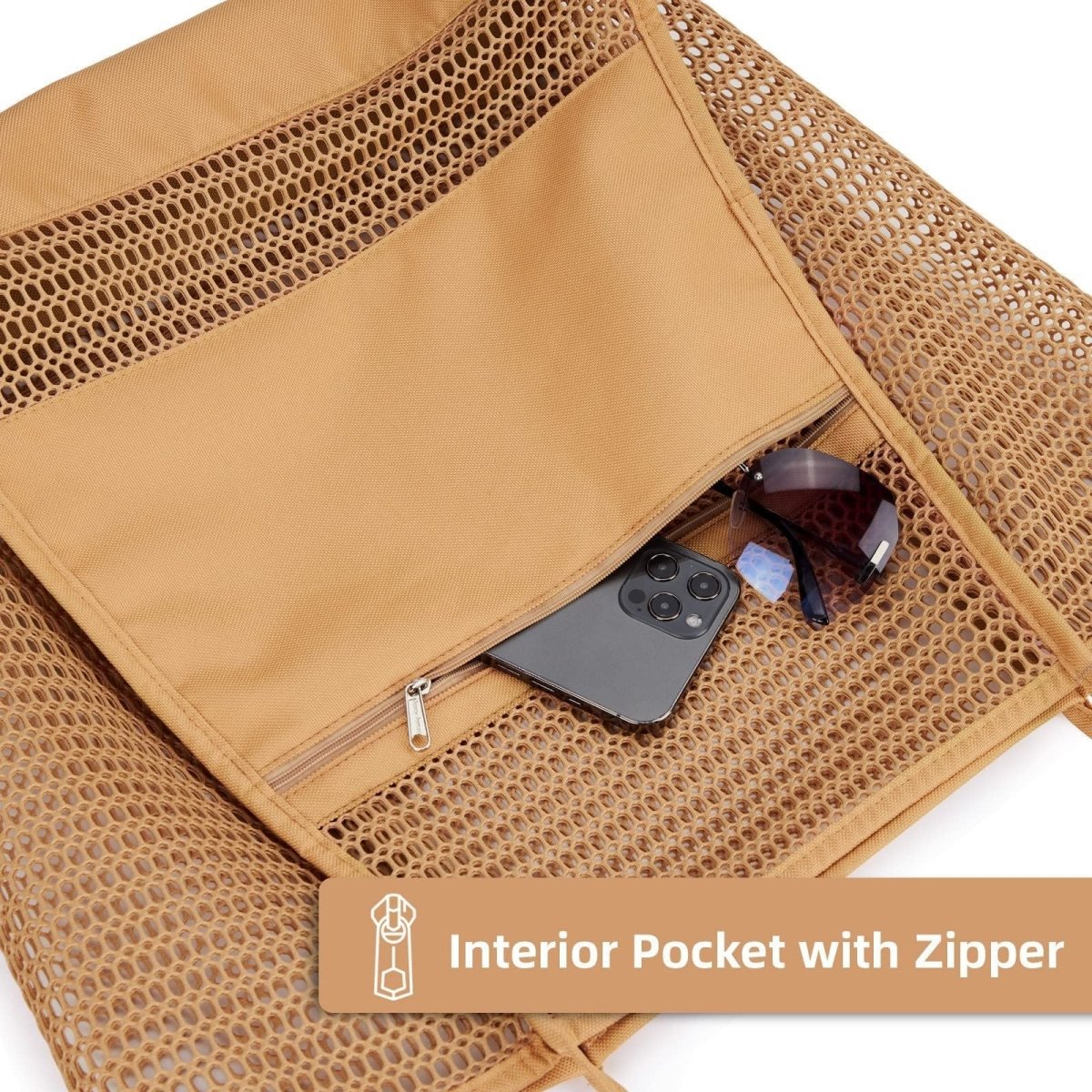 Black Double Layer Mesh Beach Bag - Large Capacity - Factory Direct Shop