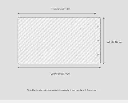 Gray Twill Snap-On Cotton Gauze Pillowcase Set - Full Coverage, Non-Slip, Easy Closure (One pair without pillow core)