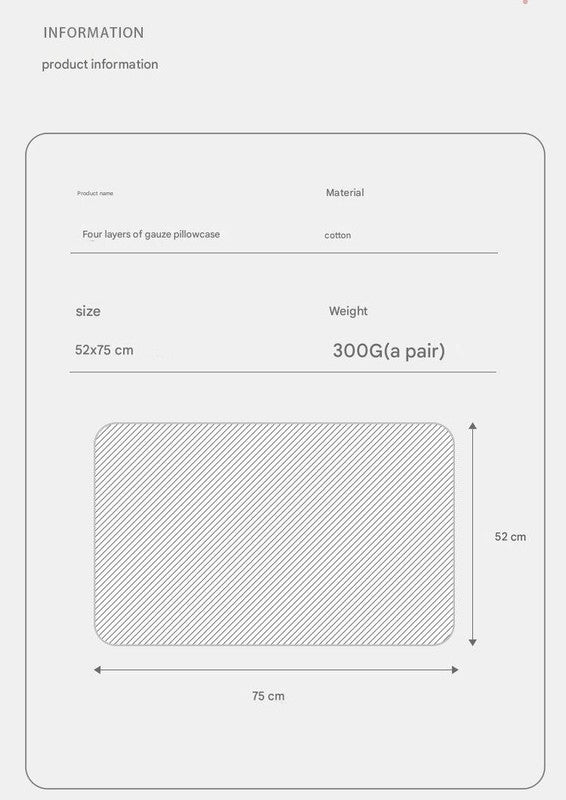 Pair of Brown four-leaf clover Tied Cotton Gauze Pillow Cover - Secure Fit, Premium Comfort (Insert Not Included)