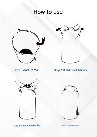 Yellow 10L Waterproof Dry Bag - PVC Mesh Rafting & Swimming Backpack