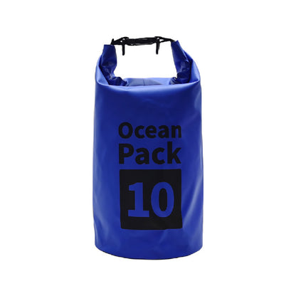 Blue 10L Waterproof Dry Bag - PVC Mesh Rafting & Swimming Backpack