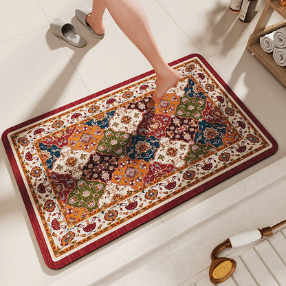 Non-Slip Diatomaceous Earth Bath Mat - Quick-Dry, Durable Toilet Rug 40x60cm