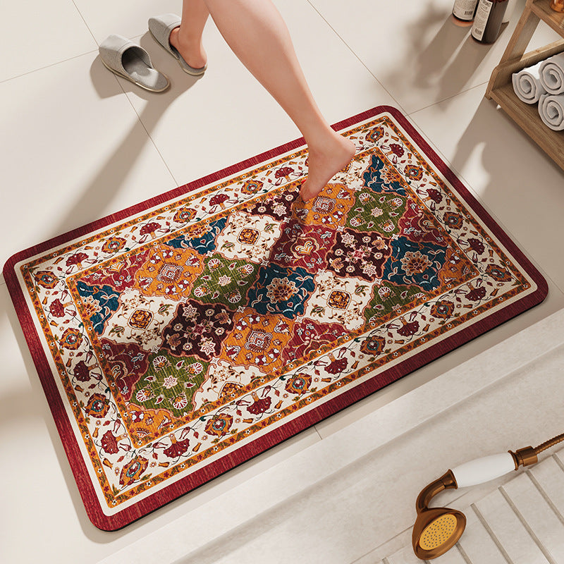 Non-Slip Diatomaceous Earth Bath Mat - Quick-Dry, Durable Toilet Rug 60x90cm