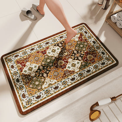 Non-Slip Diatomaceous Earth Bath Mat - Quick-Dry, Durable Toilet Rug 60x90cm