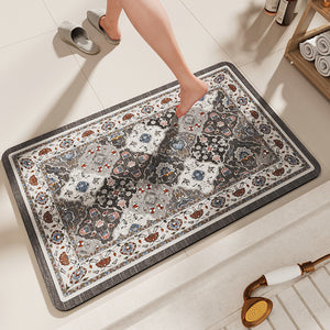 Non-Slip Diatomaceous Earth Bath Mat - Quick-Dry, Durable Toilet Rug 50x80cm