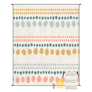 Style STD-001-34 Colorful Quick Dry Beach Mat Sand Proof Waterproof Outdoor Picnic Blanket - Compact & Lightweight