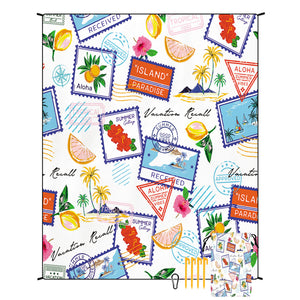 Style STD-001-49 Colorful Quick Dry Beach Mat Sand Proof Waterproof Outdoor Picnic Blanket - Compact & Lightweight