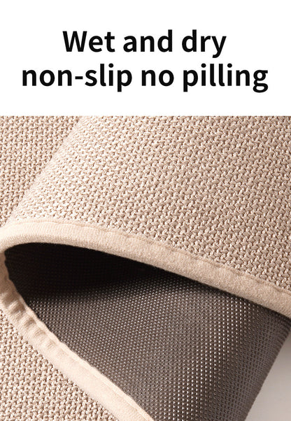 Brown Quick Dry Bathroom Rug - Non-Slip PVC Foam, Super Absorbent, 40x60cm