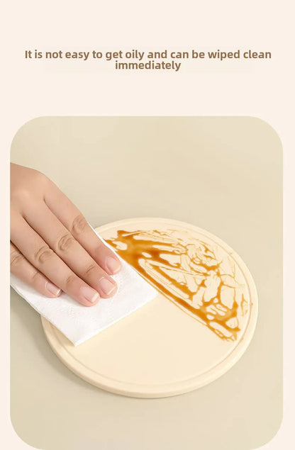 Cream Yellow 3 Pcs Premium Silicone Round Heat-Resistant Pad - 20cm Durable Kitchen Pot Mat with Anti-Slip Design