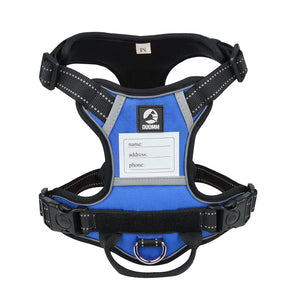 Size S Blue Reflective No-Pull Dog Harness - Adjustable & Durable for Large Breeds, Anti-Escape Design