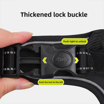 Size XL Purple Reflective No-Pull Dog Harness - Adjustable & Durable for Large Breeds, Anti-Escape Design