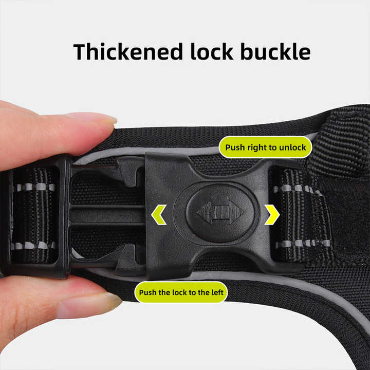 Size XL Blue Reflective No-Pull Dog Harness - Adjustable & Durable for Large Breeds, Anti-Escape Design