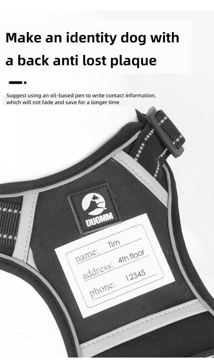 Size XL Red Reflective No-Pull Dog Harness - Adjustable & Durable for Large Breeds, Anti-Escape Design