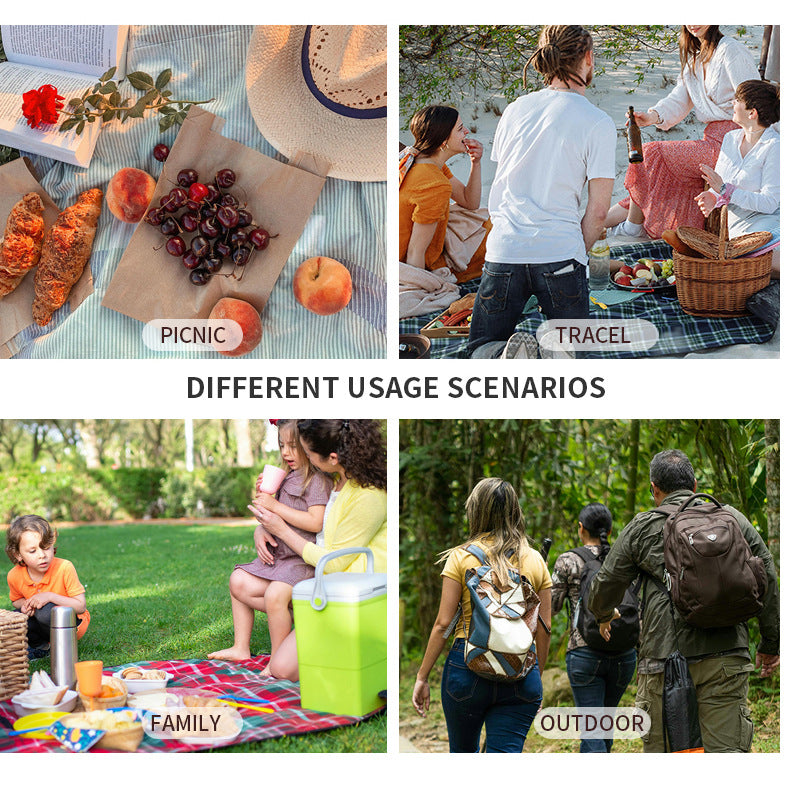 Navy Blue 23L Extra Large Insulated Cooler Bag with Double Layers - Perfect for Camping, Picnics, and Outdoor Adventures