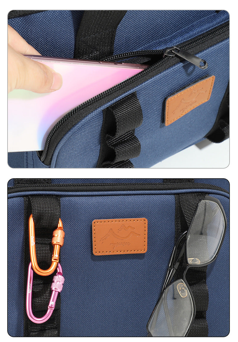 Navy Blue 23L Extra Large Insulated Cooler Bag with Double Layers - Perfect for Camping, Picnics, and Outdoor Adventures