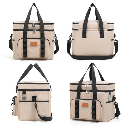 Green 23L Extra Large Insulated Cooler Bag with Double Layers - Perfect for Camping, Picnics, and Outdoor Adventures