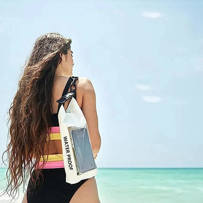 Purple 2L Waterproof Phone Pouch - Multi-Functional PVC Dry Bag for Swimming and Water Activities